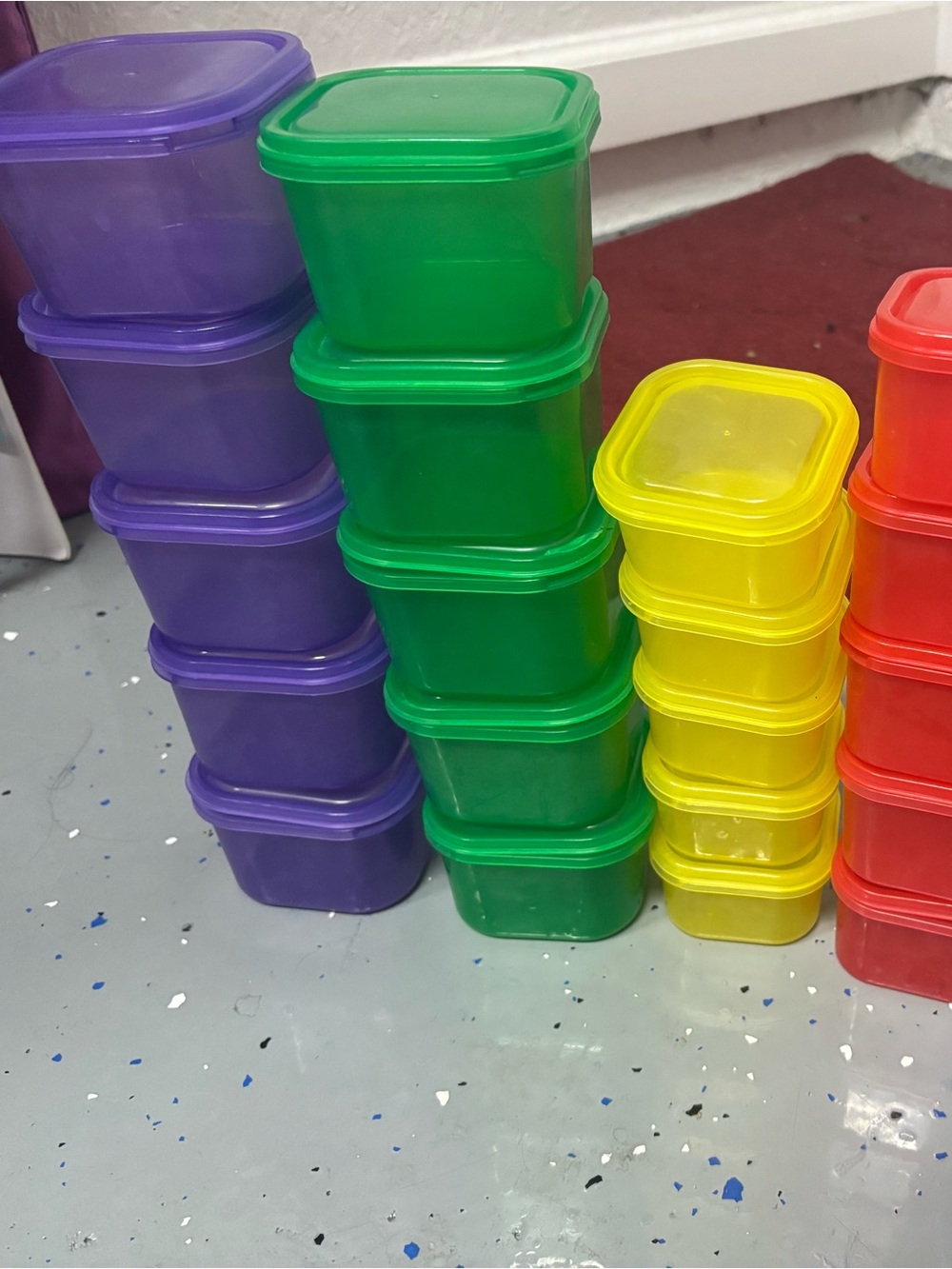 21 day fix Colorful Stackable Plastic Storage Containers - Assorted Colors - Picture 4 of 4